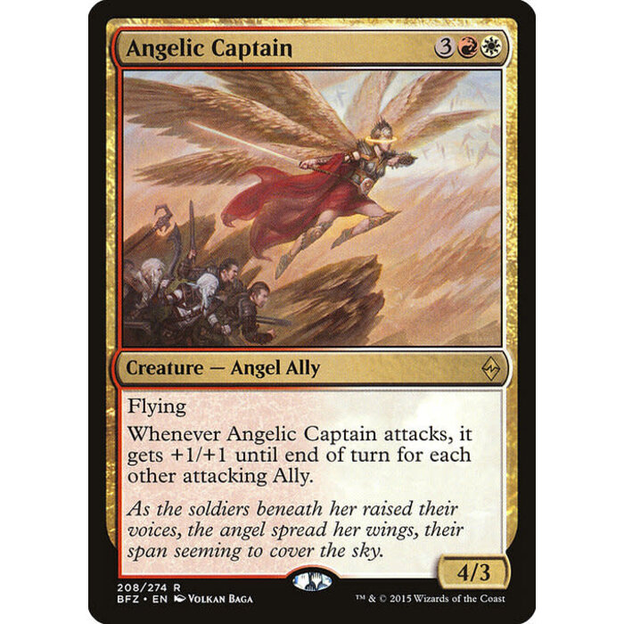 Magic: The Gathering Angelic Captain (208) Lightly Played