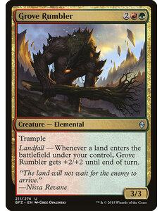 Magic: The Gathering Grove Rumbler (211) Heavily Played Foil