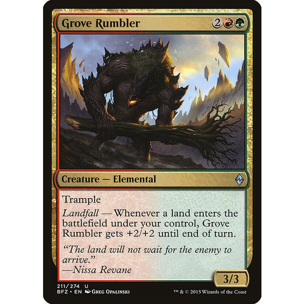 Magic: The Gathering Grove Rumbler (211) Moderately Played
