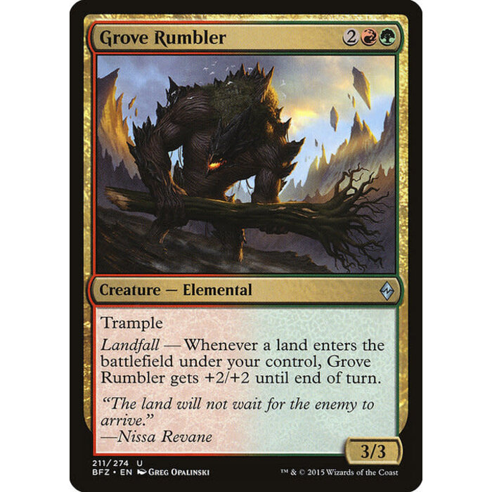 Magic: The Gathering Grove Rumbler (211) Moderately Played