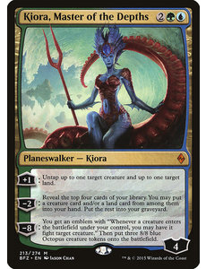 Magic: The Gathering Kiora, Master of the Depths (213) Heavily Played