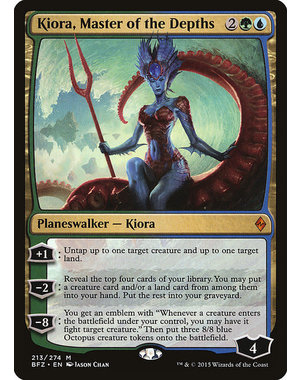 Magic: The Gathering Kiora, Master of the Depths (213) Heavily Played