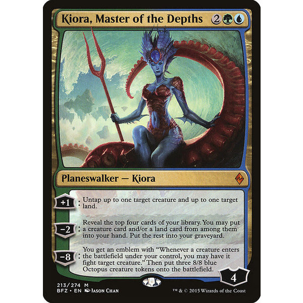 Magic: The Gathering Kiora, Master of the Depths (213) Moderately Played