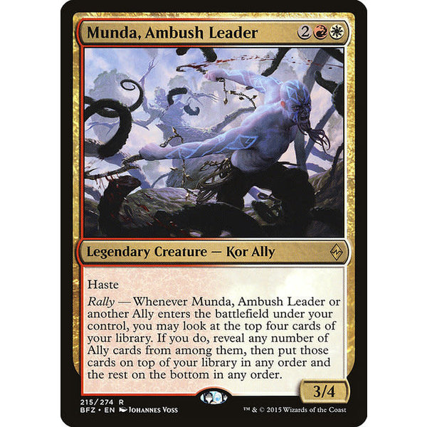 Magic: The Gathering Munda, Ambush Leader (215) Damaged