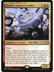 Magic: The Gathering Munda, Ambush Leader (215) Moderately Played Foil