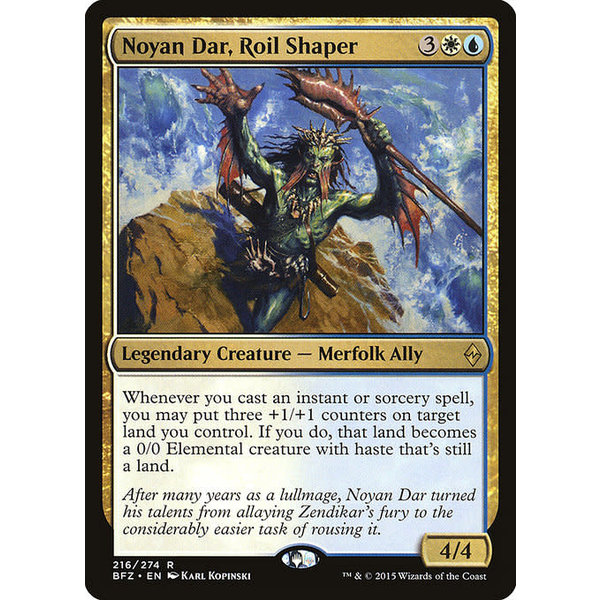 Magic: The Gathering Noyan Dar, Roil Shaper (216) Moderately Played