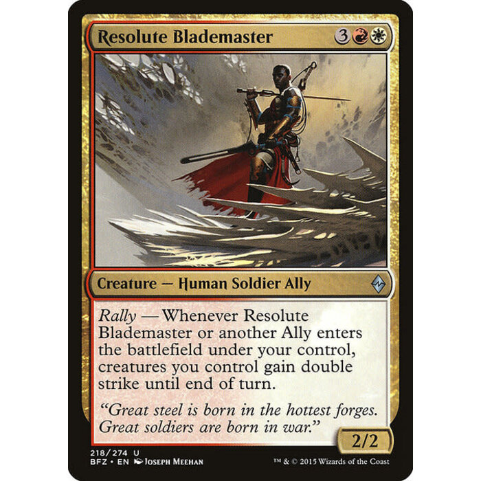 Magic: The Gathering Resolute Blademaster (218) Moderately Played