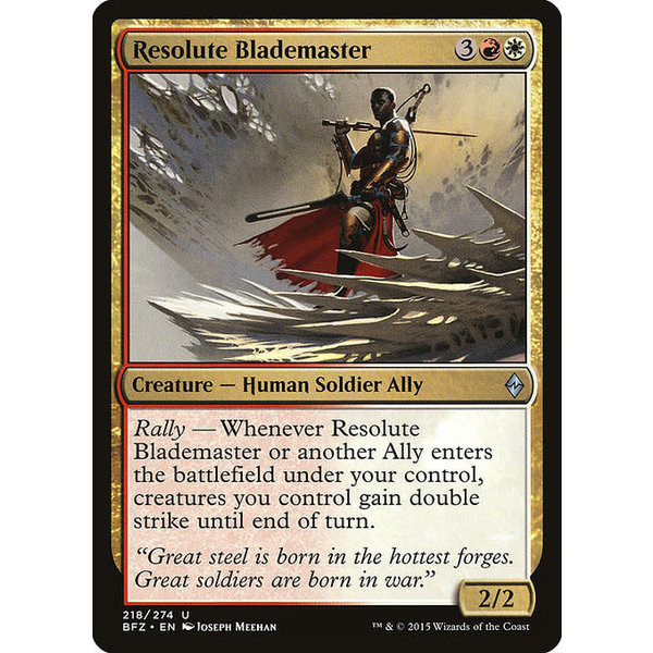 Magic: The Gathering Resolute Blademaster (218) Moderately Played Foil
