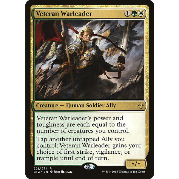 Magic: The Gathering Veteran Warleader (221) Damaged