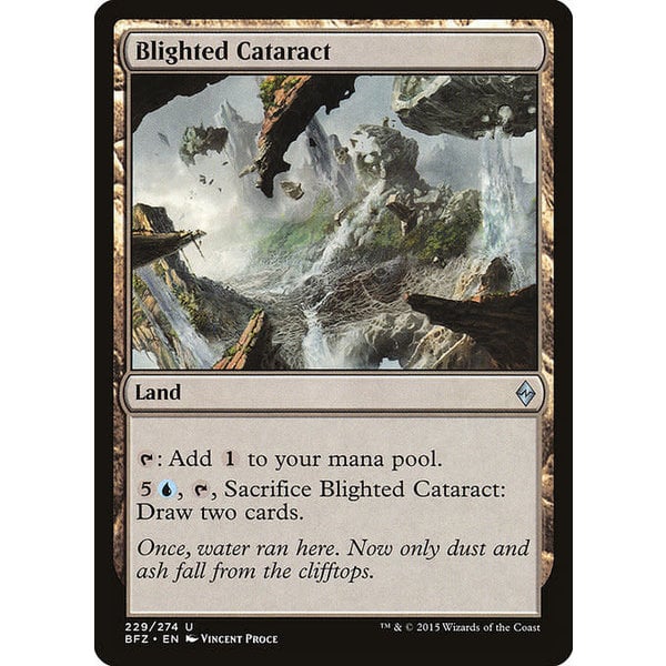 Magic: The Gathering Blighted Cataract (229) Lightly Played Foil