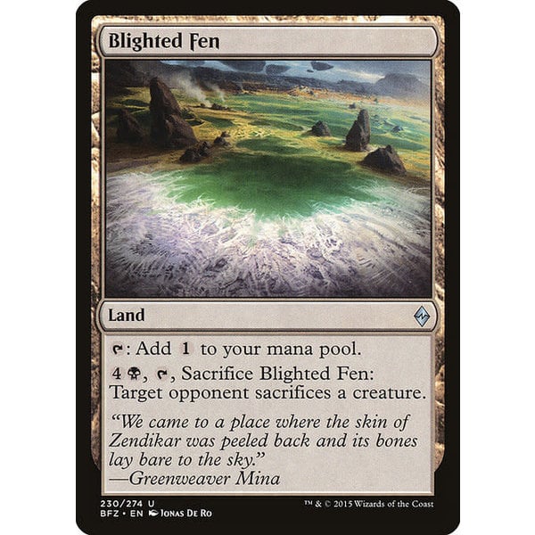 Magic: The Gathering Blighted Fen (230) Moderately Played