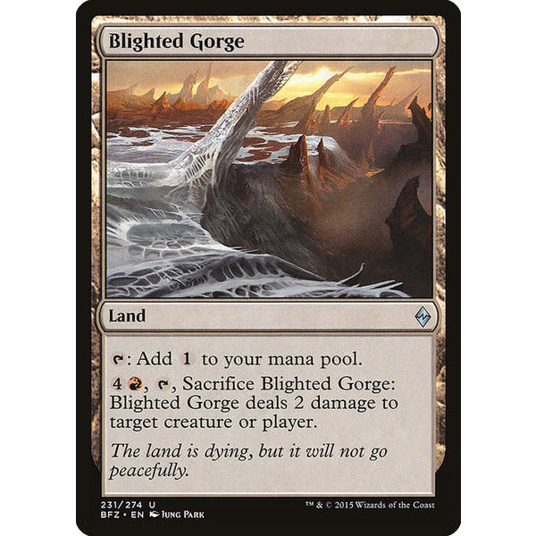 Magic: The Gathering Blighted Gorge (231) Lightly Played