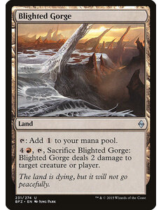 Magic: The Gathering Blighted Gorge (231) Moderately Played