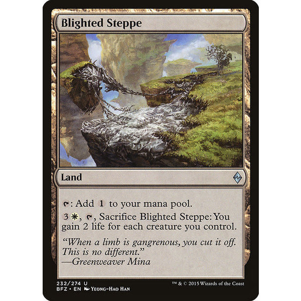 Magic: The Gathering Blighted Steppe (232) Moderately Played Foil
