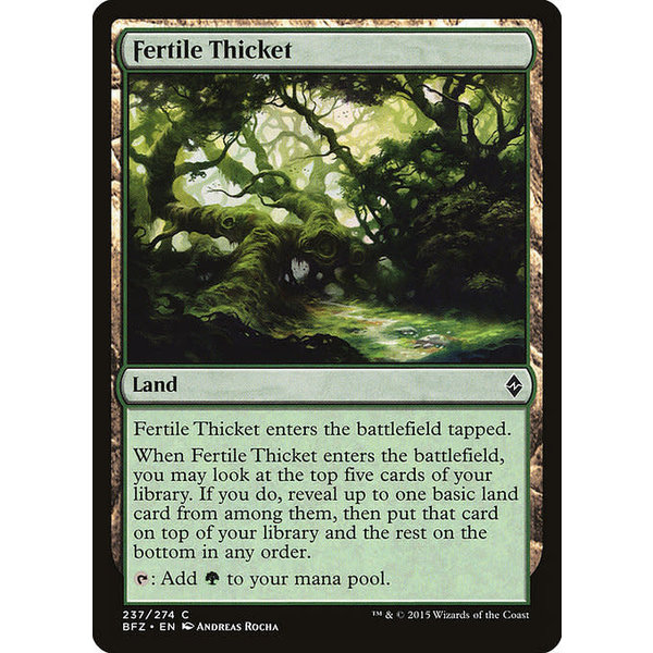 Magic: The Gathering Fertile Thicket (237) Moderately Played