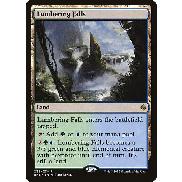 Magic: The Gathering Lumbering Falls (239) Damaged