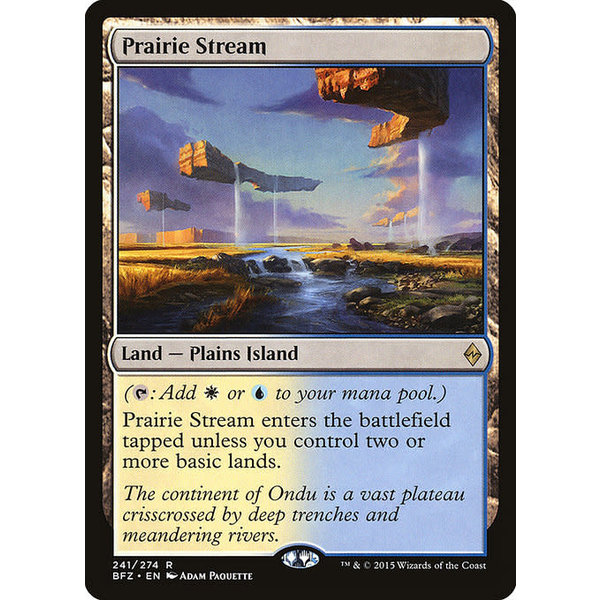 Magic: The Gathering Prairie Stream (241) Damaged