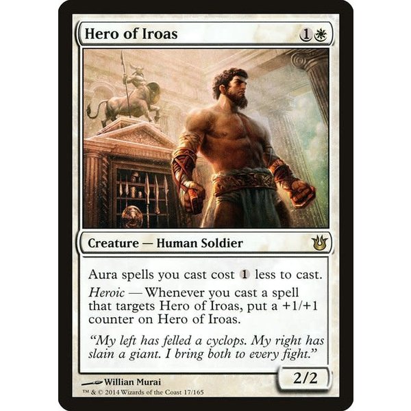 Magic: The Gathering Hero of Iroas (017) Moderately Played Foil