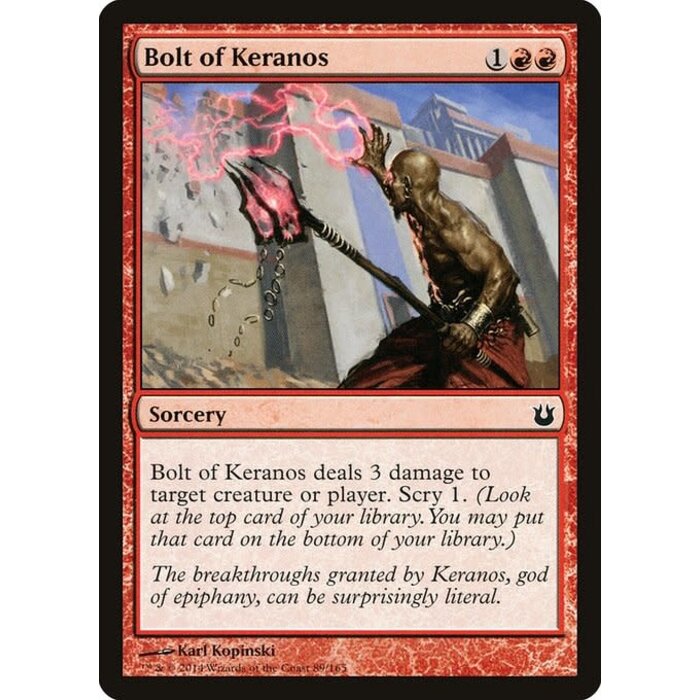 Magic: The Gathering Bolt of Keranos (089) Moderately Played Foil