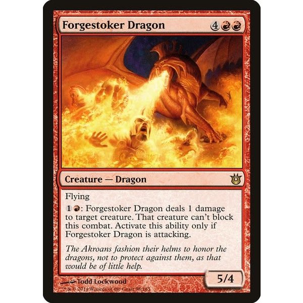 Magic: The Gathering Forgestoker Dragon (098) Damaged Foil