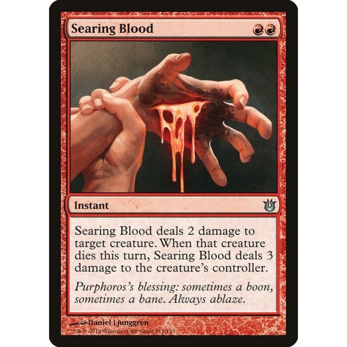 Magic: The Gathering Searing Blood (111) Damaged
