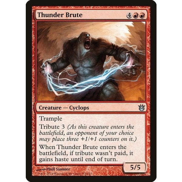 Magic: The Gathering Thunder Brute (113) Moderately Played Foil