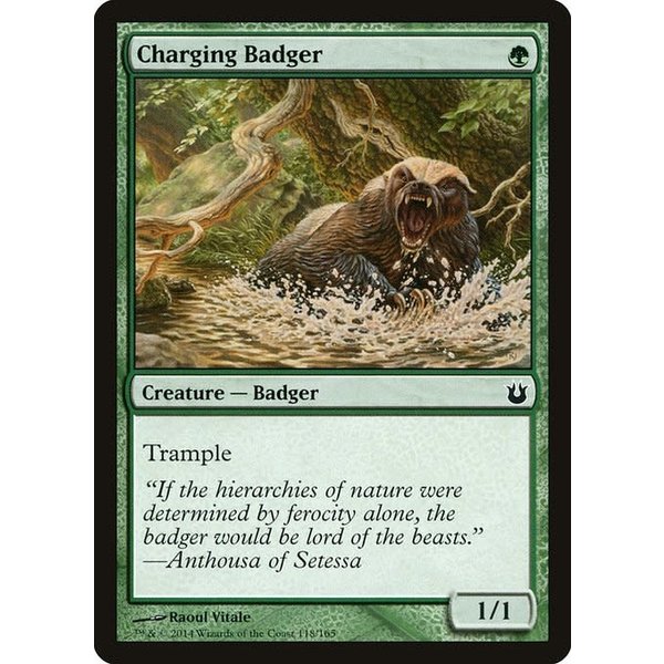 Magic: The Gathering Charging Badger (118) Moderately Played Foil