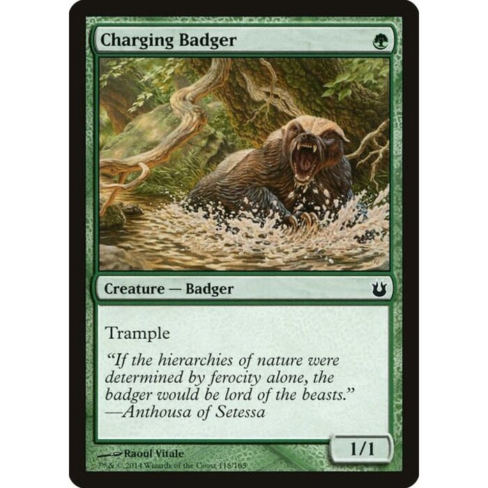 Magic: The Gathering Charging Badger (118) Moderately Played Foil