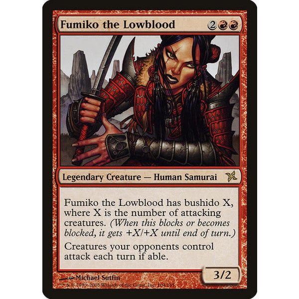 Magic: The Gathering Fumiko the Lowblood (104) Heavily Played