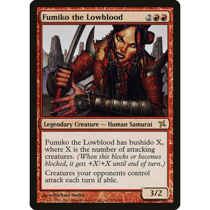 Magic: The Gathering Fumiko the Lowblood (104) Heavily Played