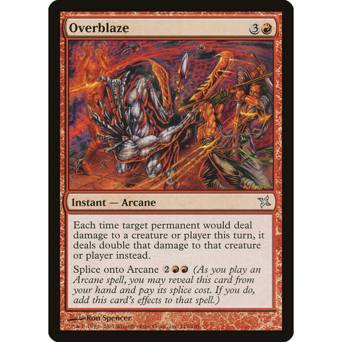 Magic: The Gathering Overblaze (114) Moderately Played