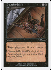 Magic: The Gathering Diabolic Edict (023) Moderately Played