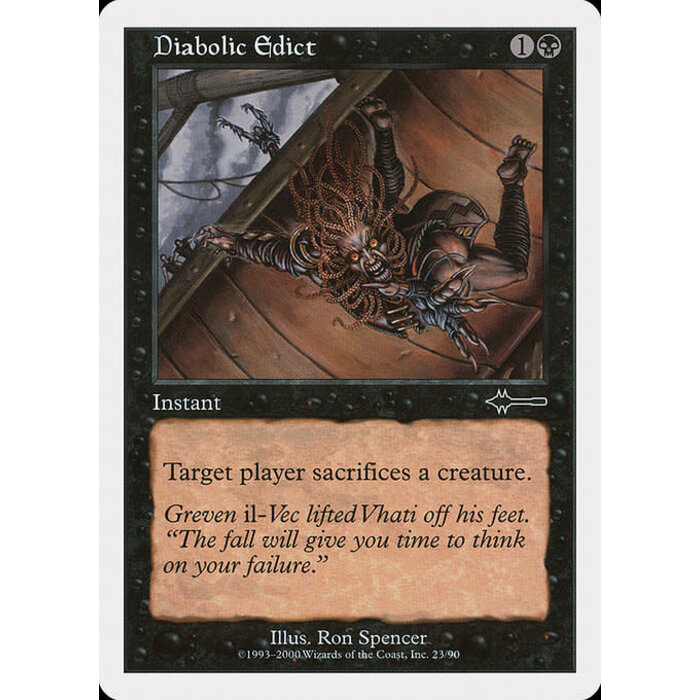 Magic: The Gathering Diabolic Edict (023) Moderately Played