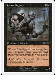 Magic: The Gathering Gravedigger (027) Moderately Played