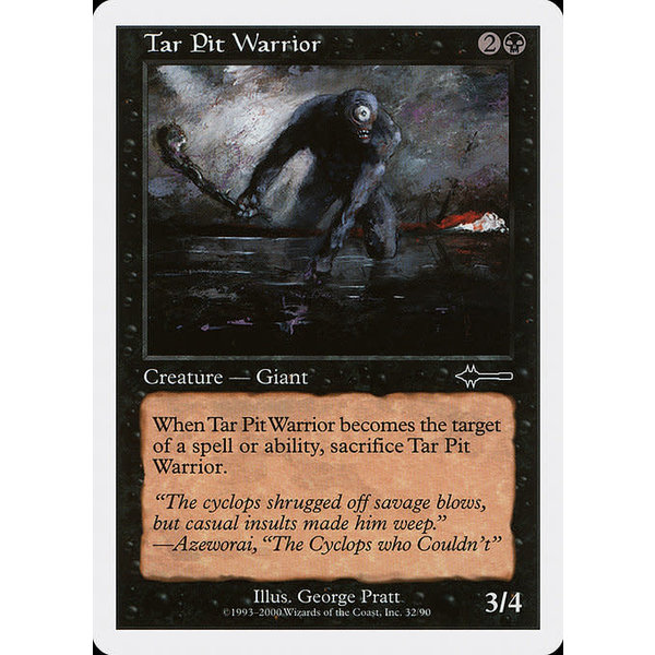 Magic: The Gathering Tar Pit Warrior (032) Moderately Played