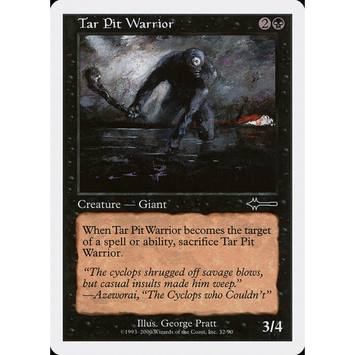 Magic: The Gathering Tar Pit Warrior (032) Moderately Played