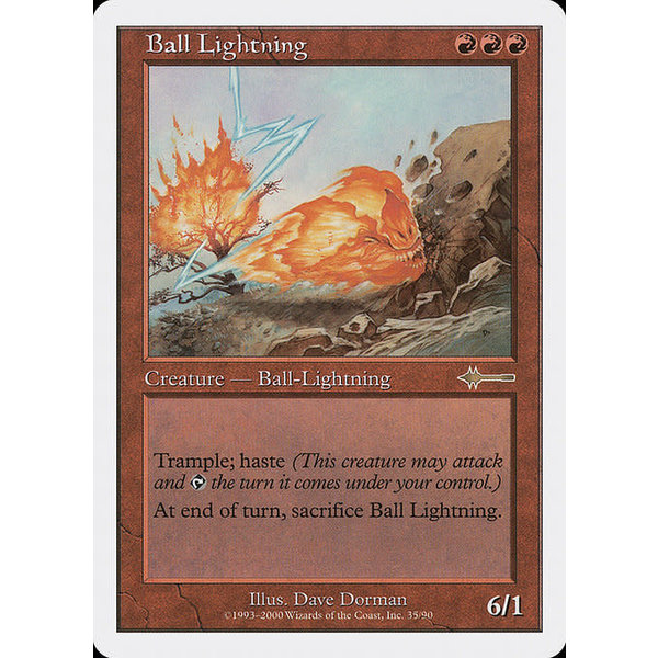 Magic: The Gathering Ball Lightning (035) Moderately Played