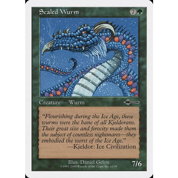 Magic: The Gathering Scaled Wurm (062) Moderately Played