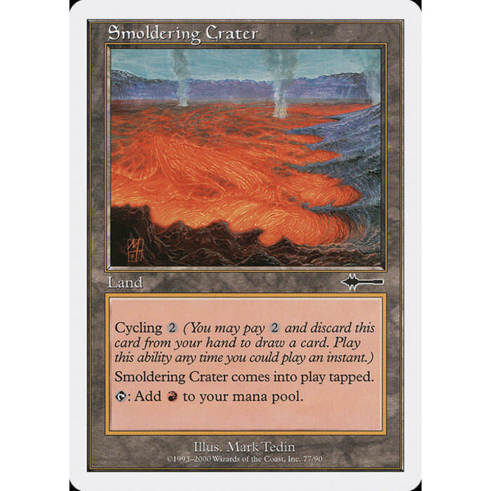 Magic: The Gathering Smoldering Crater (077) Moderately Played