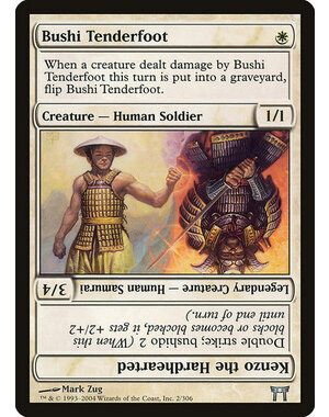 Magic: The Gathering Bushi Tenderfoot // Kenzo the Hardhearted (002) Damaged