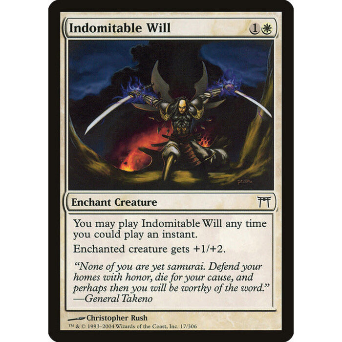Magic: The Gathering Indomitable Will (017) Damaged