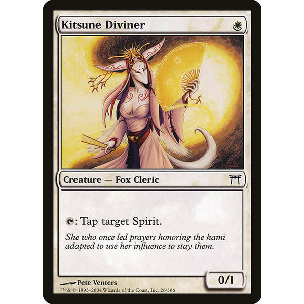 Magic: The Gathering Kitsune Diviner (026) Moderately Played Foil