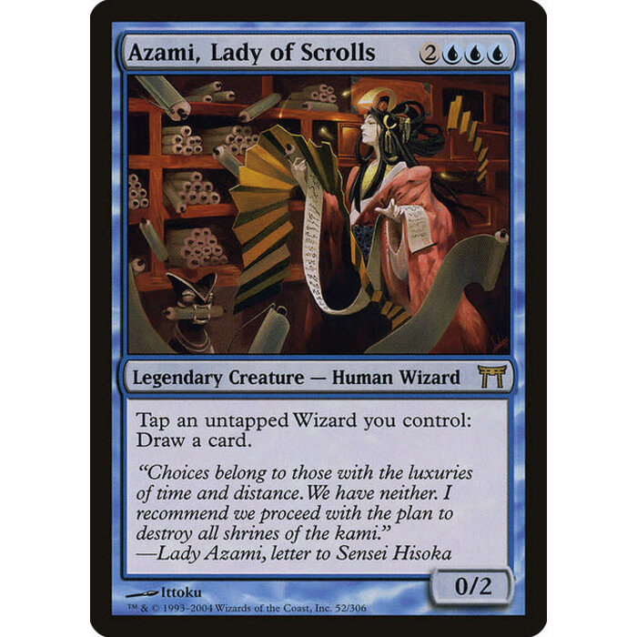 Magic: The Gathering Azami, Lady of Scrolls (052) Heavily Played