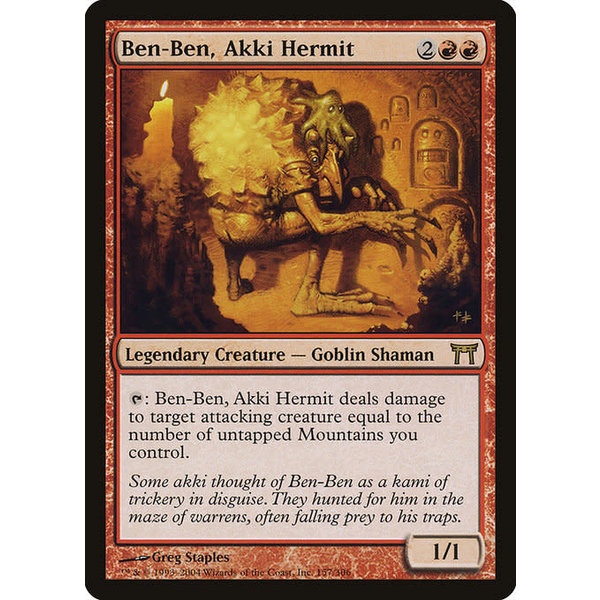 Magic: The Gathering Ben-Ben, Akki Hermit (157) Heavily Played