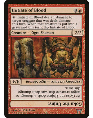 Magic: The Gathering Initiate of Blood // Goka the Unjust (173) Heavily Played