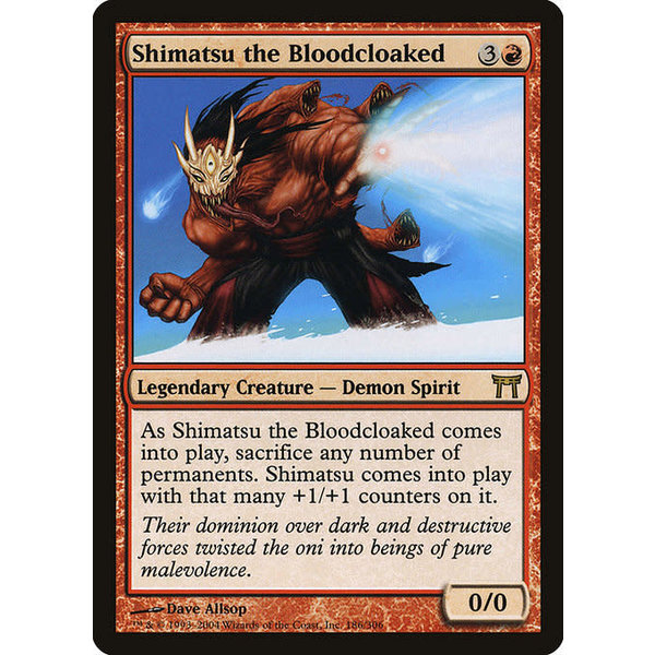 Magic: The Gathering Shimatsu the Bloodcloaked (186) Damaged