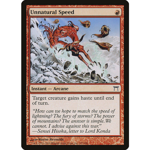 Magic: The Gathering Unnatural Speed (197) Damaged