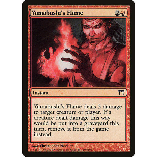 Magic: The Gathering Yamabushi's Flame (198) Damaged