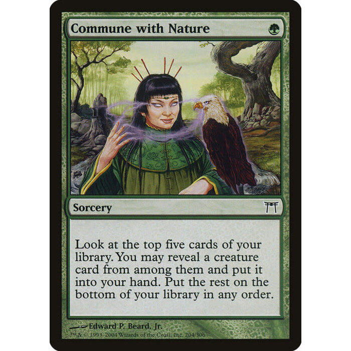 Magic: The Gathering Commune with Nature (204) Moderately Played Foil