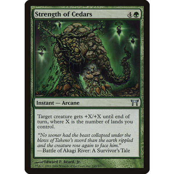 Magic: The Gathering Strength of Cedars (245) Damaged